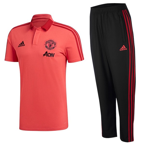 Polo Manchester United Conjunto Completo 2018-2019 Rojo